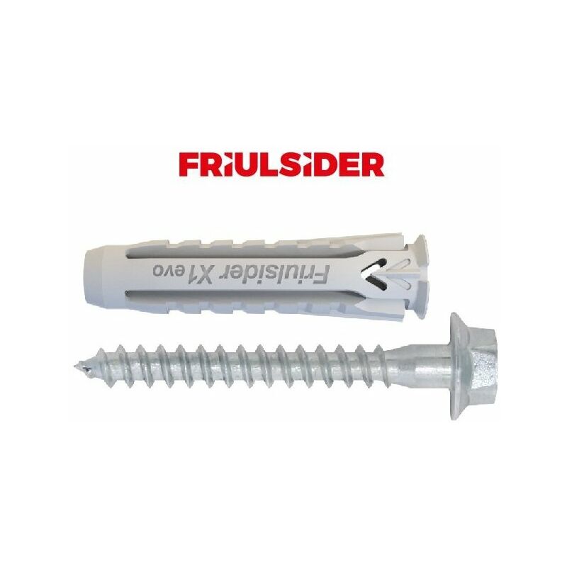 FRIULSIDER X1 EVO TASSELLO UNIVERSALE 4 SETTORI CON VITE TER LEGNO CON  RONDELLA 8x40