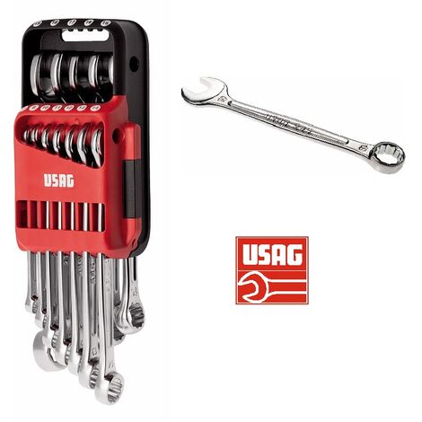 SERIE SET KIT 12 CHIAVI COMBINATE FISSA E STELLA PROFESSIONALI USAG 285 DS12