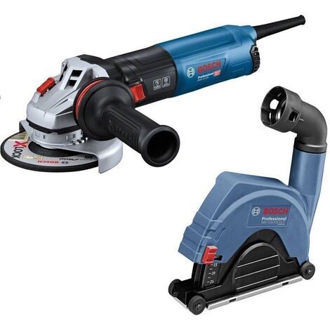 BOSCH KIT SMERIGLIATRICE GWS 14-125 + CUFFIA ASPIRAZIONE GDE 115/125 FC-T