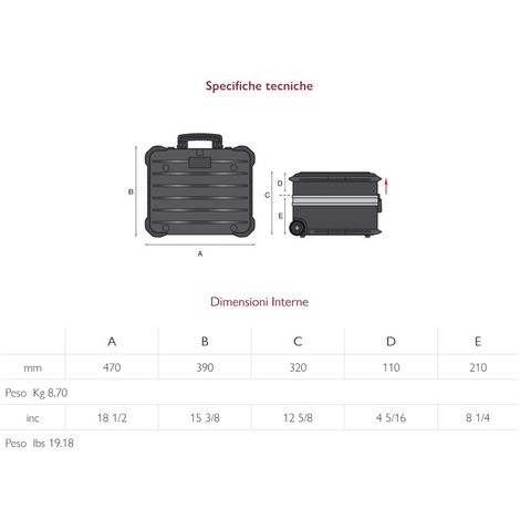 GT LINE ROCK TURTLE PEL VALIGIA TROLLEY VALIGETTA BORSA PORTA UTENSILI  ATTREZZI