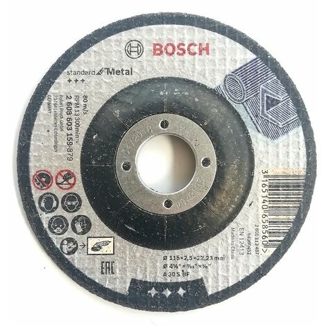 Bosch Professional 1x Mola da Taglio Centro Depressed Standard for Metal (per Metallo & Acciaio, Ø 115 x 2.5 mm, Accessori Smeriglatrici Angolari)