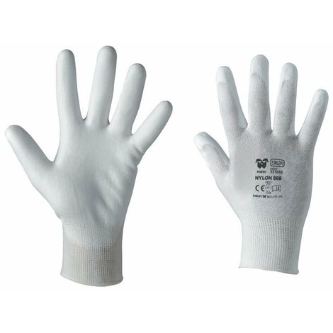 NERI 337060 GUANTI NYLON 888 BIANCHI GUANTO DA LAVORO IN NYLON / POLIURETANO