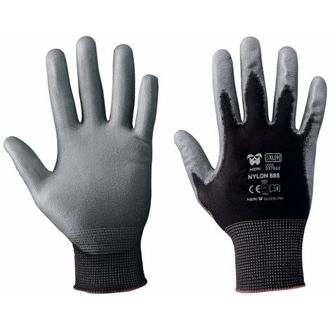 NERI 337062 GUANTI NYLON 885 NERI GUANTO DA LAVORO FILO CONTINUO IN POLIURETANO