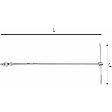 CHIAVE A SNODO SNODATE CON ESAGONO MASCHIO ESAGONALE USAG 273 C PROFESSIONALE