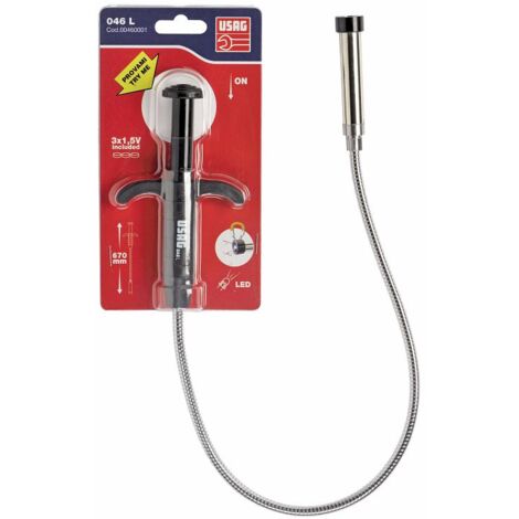 USAG 046 L ARTIGLIO PINZETTA SONDA FLESSIBILE CALAMITATA CON LUCE LED MAGNETICO