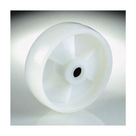 RUOTA IN POLIAMMIDE NYLON BIANCA NUCLEO SUPPORTO ZINC RUOTE GIREVOLI FRENO FISSE