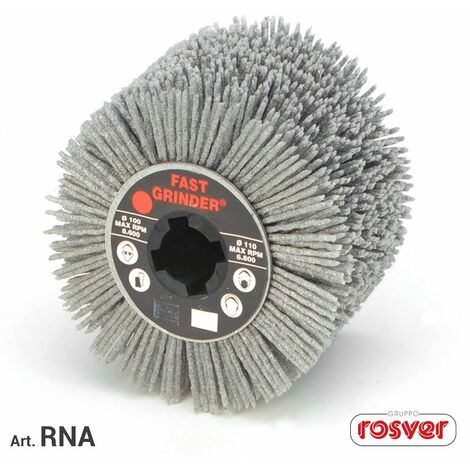 ROSVER RNA RUOTA RUOTE IN FILO DI NYLON ABRASIVO PER LEGNO E METALLI G. 80 Ø100 (1/5)