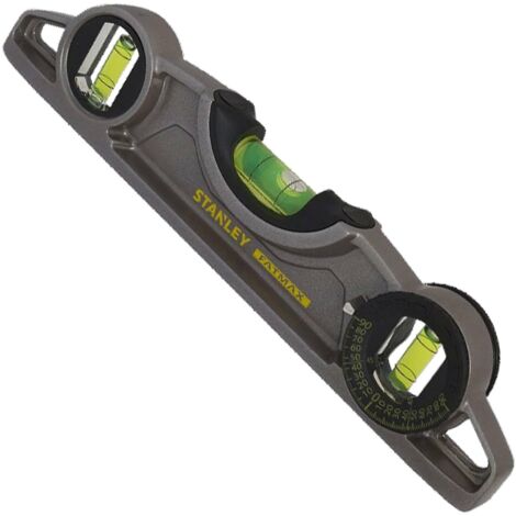 STANLEY LIVELLA MAGNETICA TORPEDO FATMAX LUNGHEZZA 25 CM 3 BOLLE IN ALLUMINIO