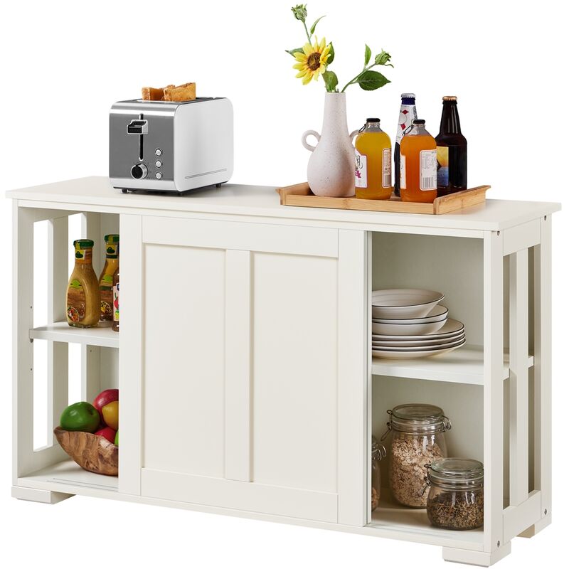 VASAGLE Meuble de Rangement, Buffet, avec 2 tiroirs, 2 placards, étagère, pour Salle à Manger