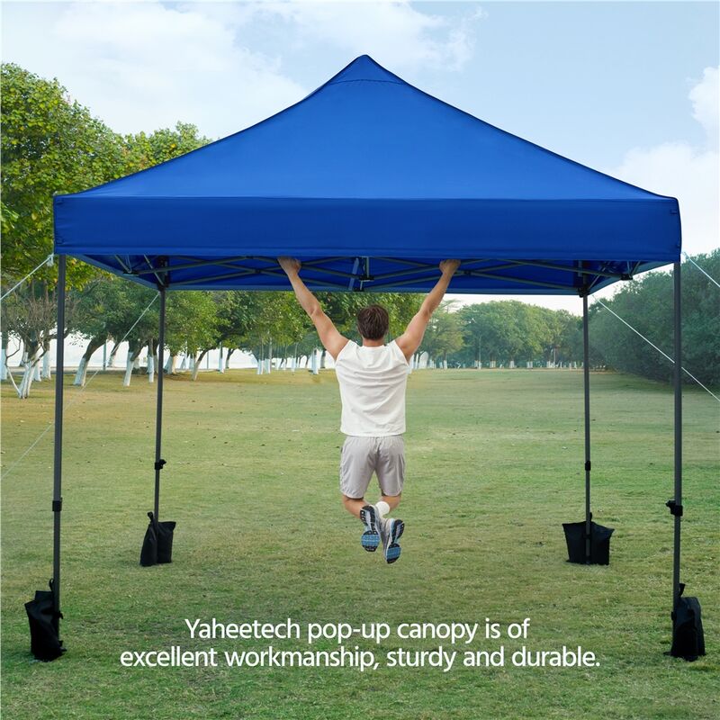 VIDAXL Tente de camping escamotable 2 personnes Bleu marine/Bleu