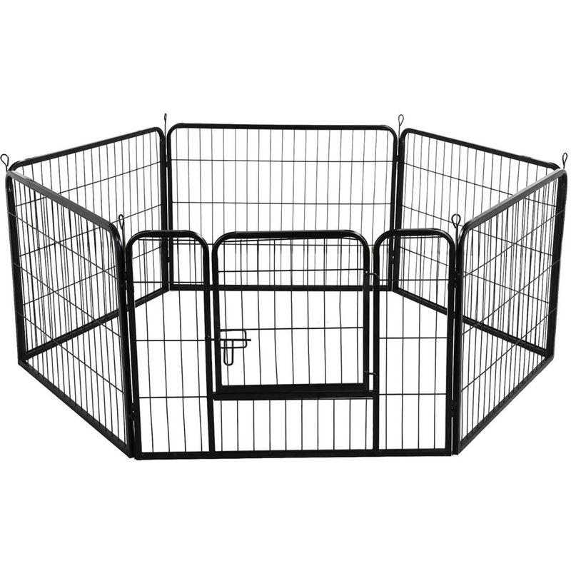 YONGSHIA Parc Enclos pour Chiens Clôture en Métal pour Exercice de Chiot  Rongeur Lapin Pliable avec Porte Hauteur 70cm, 4 Panneaux - Cdiscount  Animalerie