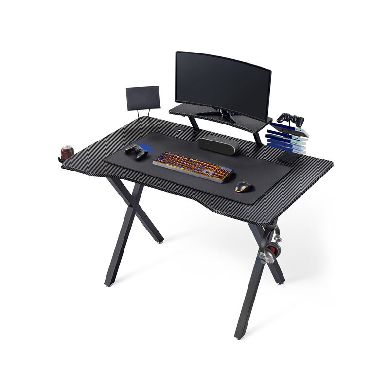 MY SIT Bureau Gaming Table Gizmo Ordinateur LED Lumières - Support pour  Casque Support pour PC et