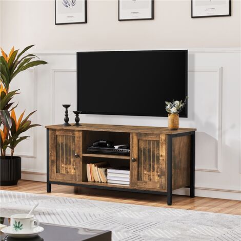 HOMCOM Meuble TV Banc TV support de télévison jusqu'à 50 Pouces Placard