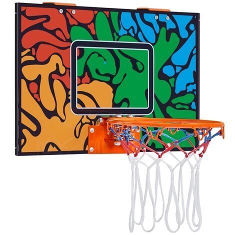 Yaheetech Mini Panier de Basket Mural Panier de Basket Intérieur pour Porte  avec 2 Ballons Gonflables