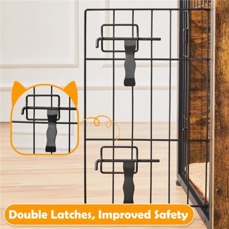 Yaheetech Cage pour Chien Intérieur Cage pour Animaux Maison pour Chien Niche en bois pour Animaux de Compagnie 69×51×61 cm Brun