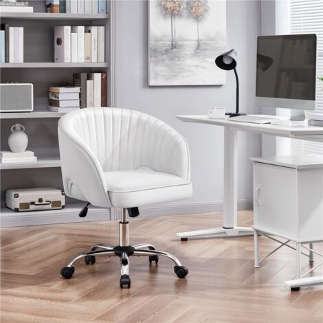 Fauteuil De Bureau Ergonomique En Simili Cuir - Dossier Rembourré, Hauteur Réglable Et Inclinable