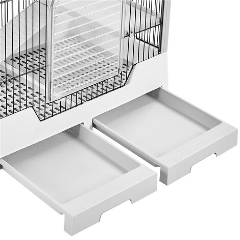 Yaheetech Cage pour Lapin Roulante à 2 Niveaux Cage pour Petits Animaux avec Plateforme Rampe Cochons d'Inde Furets Chinchillas 75,5x50,5x67,5cm