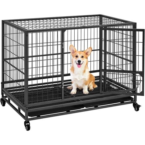 Yaheetech Cage pour Chien Intérieur Cage pour Animaux 106×65×81 cm Maison pour Chien Niche pour Animaux de Compagnie