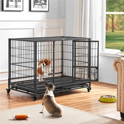 Yaheetech Cage pour Chien Intérieur Cage pour Animaux 106×65×81 cm Maison pour Chien Niche pour Animaux de Compagnie