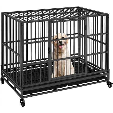 Yaheetech Cage pour Chien Intérieur Cage pour Animaux 106×68×85 cm Maison pour Chien Niche pour Animaux de Compagnie