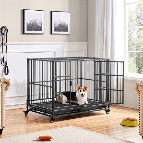 Yaheetech Cage pour Chien Intérieur Cage pour Animaux 106×68×85 cm Maison pour Chien Niche pour Animaux de Compagnie