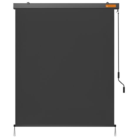 Yaheetech Store Enrouleur 250 × 154,5 cm Jour Nuit Store Occultant Rétractable avec Manivelle pour Protection Solaire Balcon Terrasse Restaurant Jardin Café Gris Foncé