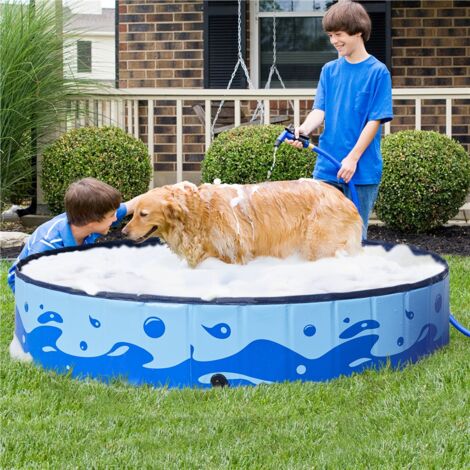 Pawaboo Piscine pour Chien Pliable, Baignoire Pliable pour Chien en PVC