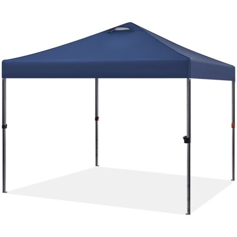 Yaheetech Tonnelle de Jardin 3 x 3 m Tonnelle Pliante, Tente Imperméable avec Sac de Transport Sac de Sable Cordes et Piquets pour Mariage Camping Jardin Fêtes Foire Bleu Marine (1/5)