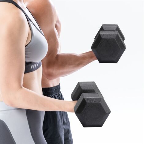 Haltères Réglables En Acier - Lot De 2, 6 Niveaux De Poids Jusqu'à 25kg - Pour Maison Et Gym