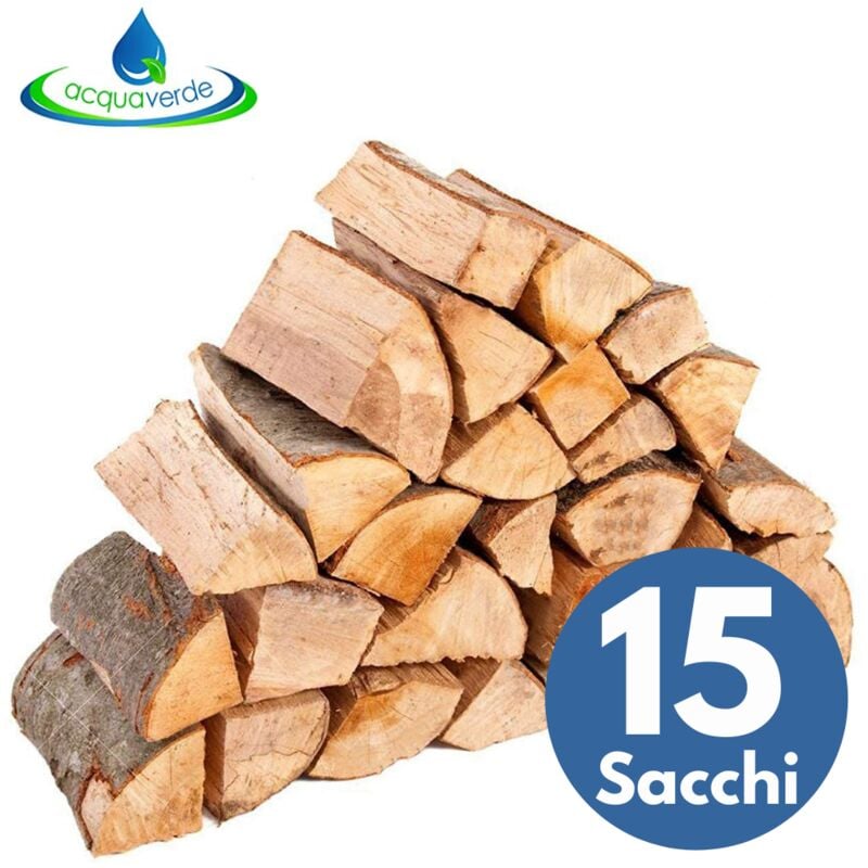 Legna Da Ardere Di Faggio, Alta Qualità per Camini e Stufe, Pezzi di Legno  da 25 centimetri 6 Sacchi Da 15 kg - 90 kg