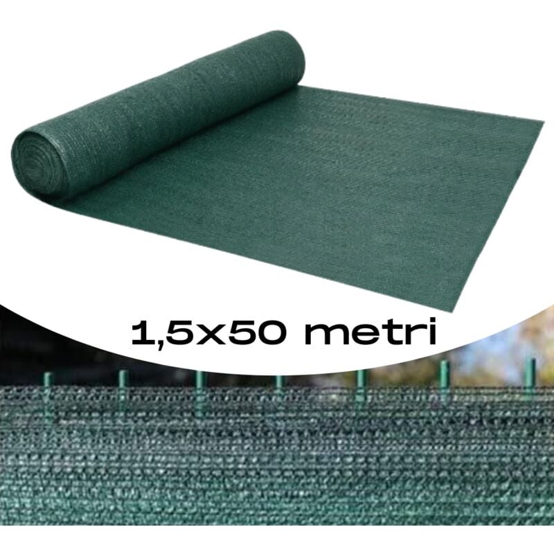 10 Mt) Rete Ombreggiante Verde 1 Mt Telo 90% Giardino Frangisole Recinzione  Frangivista UV Sole Vento