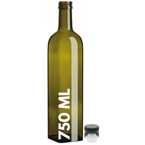 Bottiglie Vetro 500 Ml Bottiglie Olio Vetro Scuro UVAG 250ml - Kit Da 12 Con Dosatore, Made In Italy Oliera Da Tavola