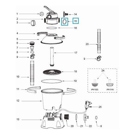 Bestway Ricambi Guarnizione per Tubo 38 MM P6029 Compatibile con