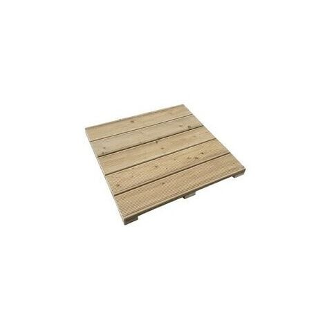 Pedana per Doccia da Giardino Esterno, Legno Impregnato in Autoclave, cm 50x50
