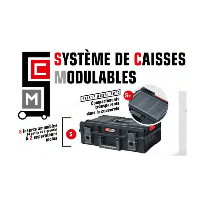 Boîte à outils de transport KsTools modulable SCM - Taille M