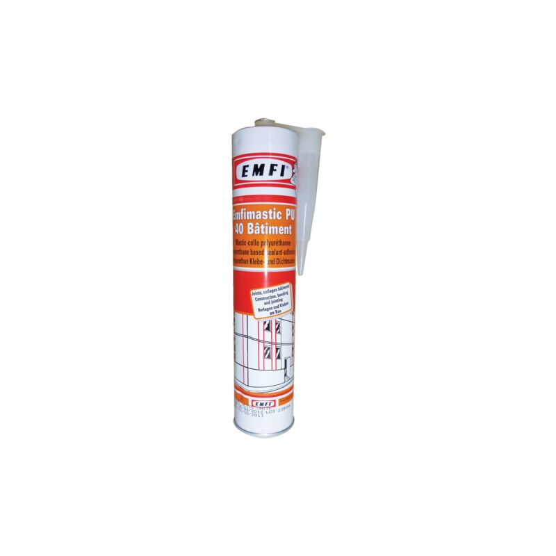 Mastic colle base PU, Beige, 300ml, Weber joint et colle PU, PU40
