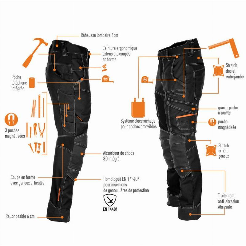 Pantalon de peintre ergonomique