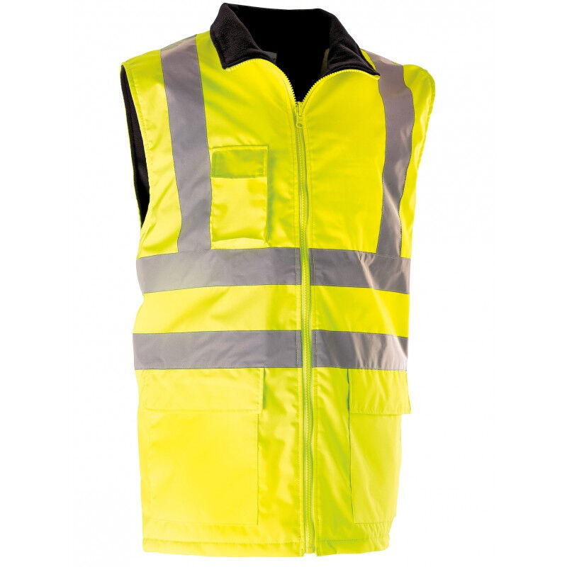 GILET DE SECURITE Taille Jaune Gilet réfléchissant avec LED, élastique en  forme de V,veste à luminosité réglable pour la course d