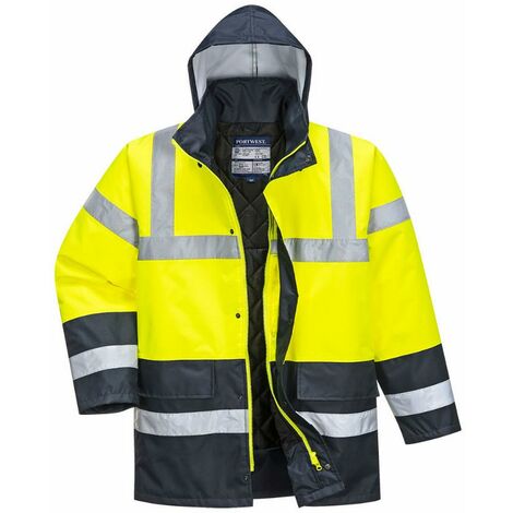 Parka Bicolore Traffic Couleur : Jaune Taille L - Portwest