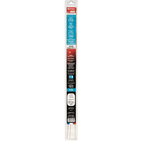 Guilbert Express – Baguette de brasure argent 34% Ø 2 mm L500 mm – Spécial gaz pour installations ATG – Blister de 3 baguettes – GE334GE (1/3)