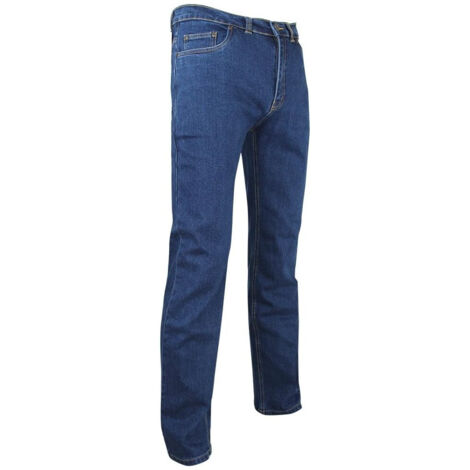 LMA – Jean extensible bleu denim – Taille 58 – 98 % coton, 2 % élasthanne – Coupe western confortable pour artisans (1/5)