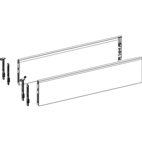 Set HETTICH ArciTech Topside pour tiroir 218/94 ou 250/126 mm - L.500 mm - Blanc - 9122959