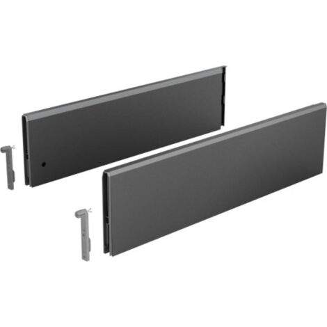 Hettich – Set ArciTech Topside pour tiroir 218/94 ou 250/126 mm – Longueur 650 mm – Acier époxy anthracite – 9122970
