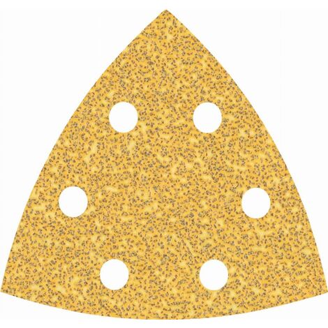 Bosch – Feuille abrasive triangulaire 93mm grain 40 – Lot de 5 pièces pour ponçage rapide – 2608900823