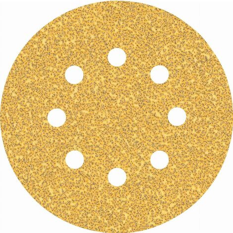 Bosch – Papier de verre abrasif 150mm G60 – Pack de 5 disques auto-agrippants – Pour ponçage bois dur et élimination de peinture – 2608900814