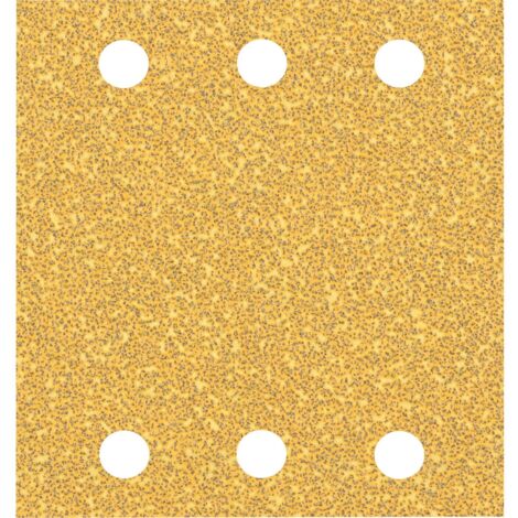 Bosch – Feuille abrasive rectangle 115x107mm grain 40 – Fixation Velcro pour ponceuse excentrique – Lot de 10 – 2608900890