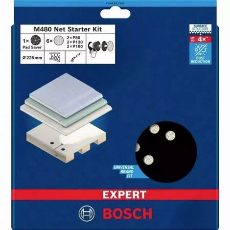 Bosch – Disque à lamelles 225mm grain 80-120-180 – Aspiration poussière efficace – Boîte de 6 pièces – 2608901667