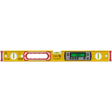 Stabila – Niveau à bulle électronique 61 cm – Précision ± 0,05° – Indice de protection IP67 – Aluminium étanche pour chantiers exigeants - TECH 196 DL