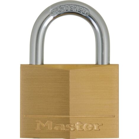 Master Lock – Cadenas à clé en laiton massif 50 mm – Anse acier cémenté 7 mm – Double verrouillage anti-effraction – 2 clés fournies - 150EURD