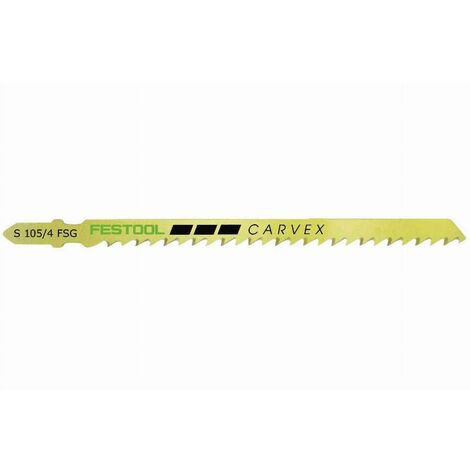 Festool – Lame de scie sauteuse pour bois dur 105mm – Espacement des dents 4mm – Lot de 5 pièces – 204327